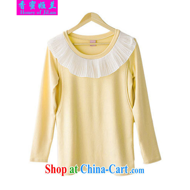 Fragrant honey-hee, 2014 Stylish spring solid out lace breast-feeding and clothing home feed T-shirt 3301 #apricot L, Xiang Mihu-hee (XIANGMIJLAN), shopping on the Internet