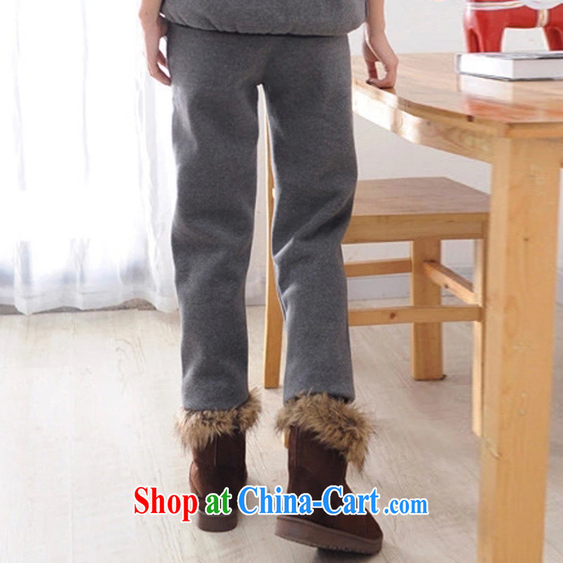 2015 the code spring 200 jack, the lint-free cloth pants Girls' High School Students waist thick sister female trousers castor Leisure Long pants relaxed thick thick MM, pants dark gray 4 XL (190 - 230 ) jack, HAPPY HUT, shopping on the Internet
