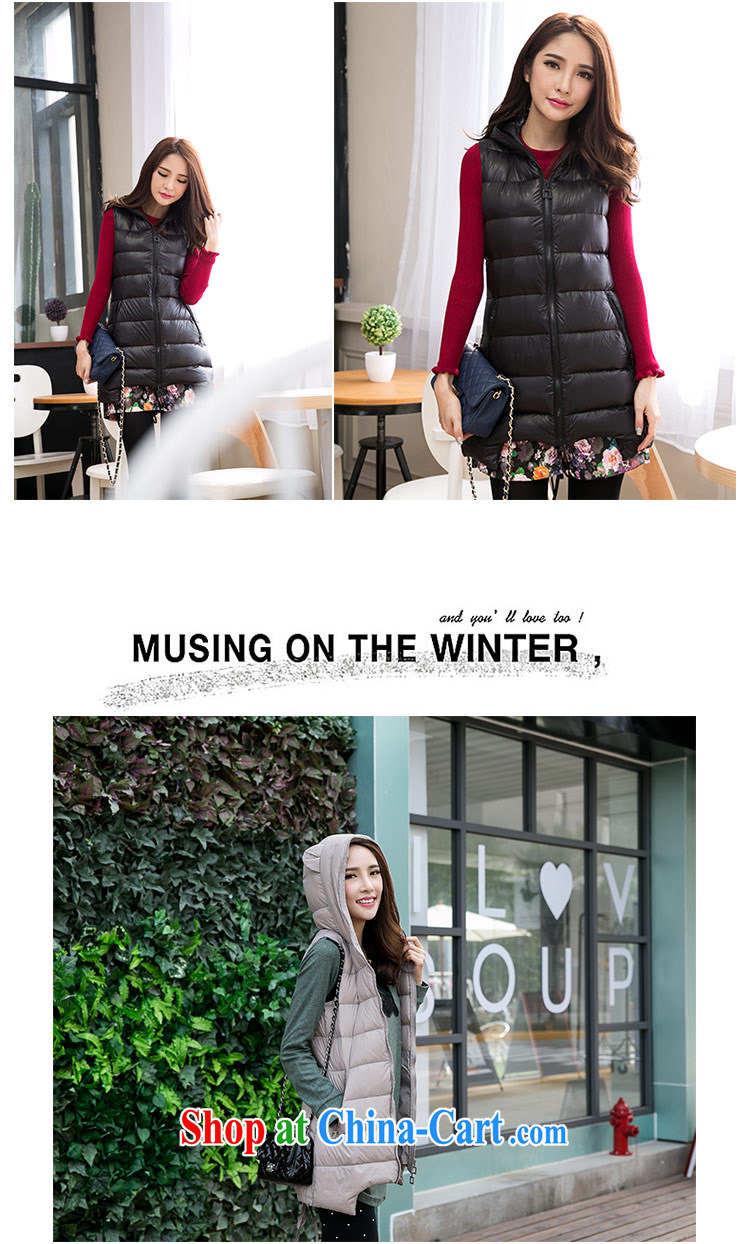 The honey beauty larger women thick MM autumn and winter new Korean Beauty warm cap feather vest cotton vest women 9350 gray XXXL pictures, price, brand platters! Elections are good character, the national distribution, so why buy now enjoy more preferential! Health