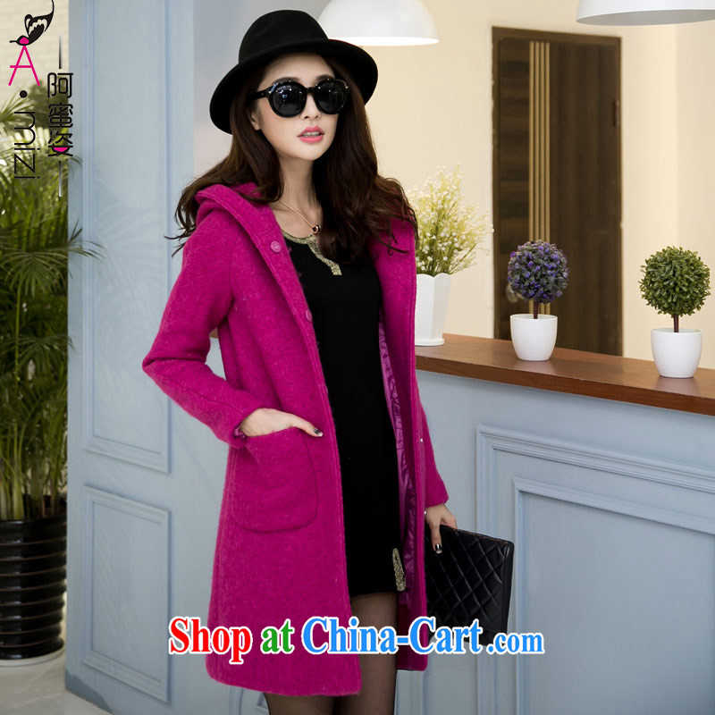 The honey beauty mm thick larger female Korean autumn and winter, long hair, so the coat is a coat a female 9211 aubergine XL code recommendations 120 140 jack, honey, and, shopping on the Internet