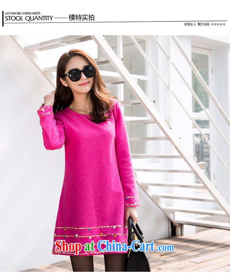 The honey beauty mm thick Korean name Yuan aura Shining Colorful drill on-chip A Field skirt fall and winter new hair? dresses 9341 rose red XXXL pictures, price, brand platters! Elections are good character, the national distribution, so why buy now enjoy more preferential! Health