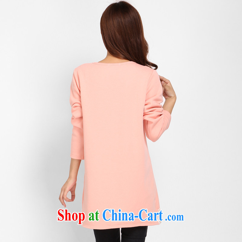 Elizabeth Anne flower, fat people's congress, female T pension increase the obesity sister winter clothes thicken the lint-free video thin T-shirt girl 3219 bare pink 6 XL, Shani Flower (Sogni D'oro), online shopping