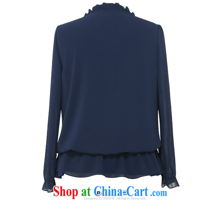 MsShe XL ladies' 2015 spring National wind flouncing long-sleeved snow woven shirts 2636 blue 6 XL pictures, price, brand platters! Elections are good character, the national distribution, so why buy now enjoy more preferential! Health
