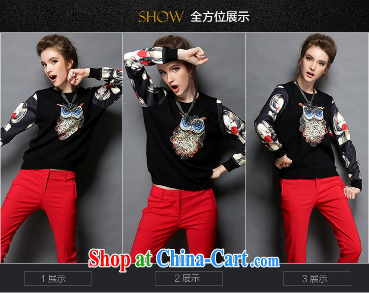 Connie's dream high-end in Europe and indeed the XL women 2015 spring new owl embroidery stitching stamp duty solid long-sleeved T-shirt girl T shirt T-shirt G 359 black XXXXXL pictures, price, brand platters! Elections are good character, the national distribution, so why buy now enjoy more preferential! Health