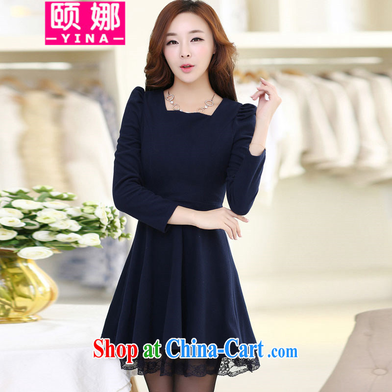 We have 2015 new Korean solid-colored hair beauty is long-sleeved top, ladies dress female D 956 blue XXXL, we are indeed, shopping on the Internet