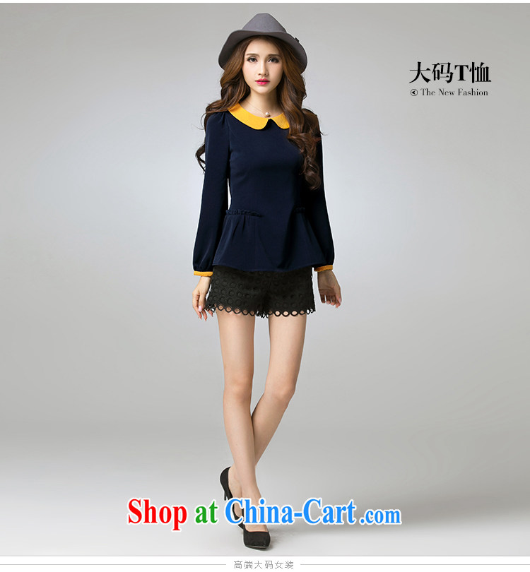 Cross-sectoral expertise provided MM spring new, larger female sweet and fat XL flouncing T long-sleeved shirt, The 2566 royal blue 3 XL pictures, price, brand platters! Elections are good character, the national distribution, so why buy now enjoy more preferential! Health