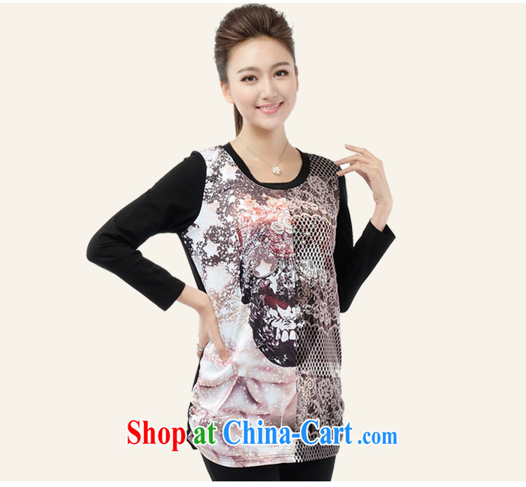 Sun Flower larger female solid T-shirt spring 2015 thick MM 200 Jack stylish stamp wood drill T shirt loose, long T-shirt 6192 tea-color 4 XL (chest of 112 cm) pictures, price, brand platters! Elections are good character, the national distribution, so why buy now enjoy more preferential! Health