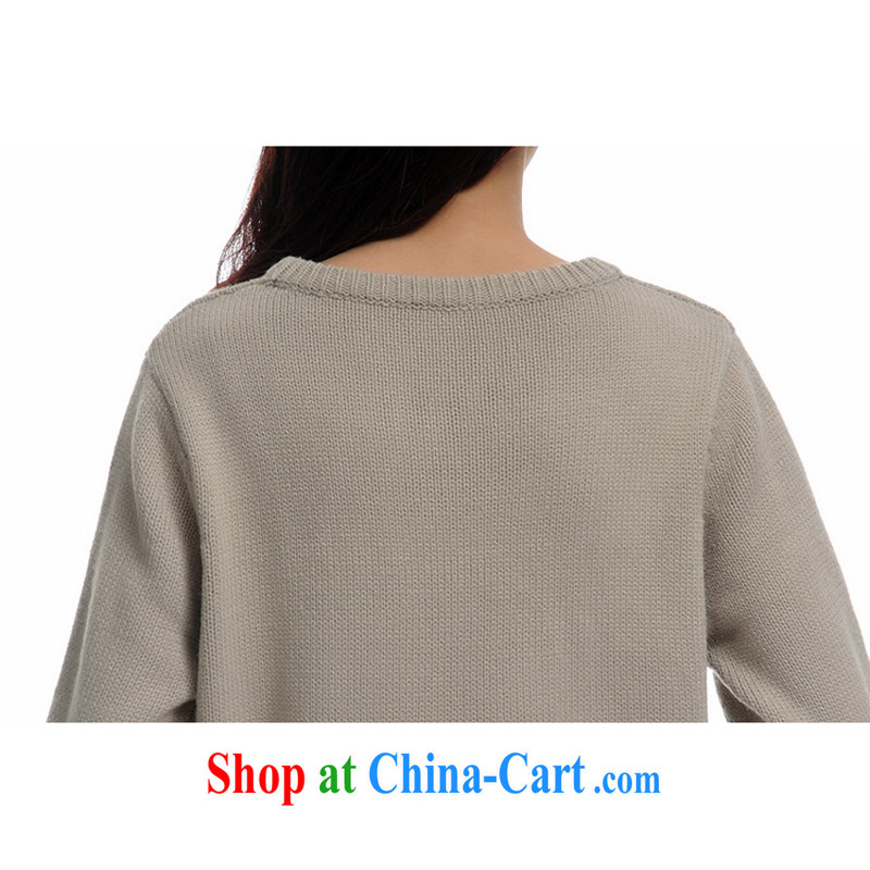 Constitution Yi XL blouses 2015 spring new lovely stay wide animals knit-shirt T fat sister is indeed the warm simple and stylish gray large XL 5 190 - 210 jack, constitution, and shopping on the Internet