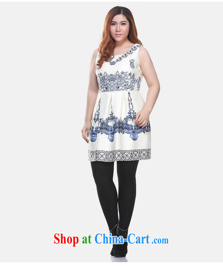 Slim Li-su in winter, large, female China wind vest skirt blue and white porcelain beauty sleeveless dresses Q 6577 m White 4 XL pictures, price, brand platters! Elections are good character, the national distribution, so why buy now enjoy more preferential! Health