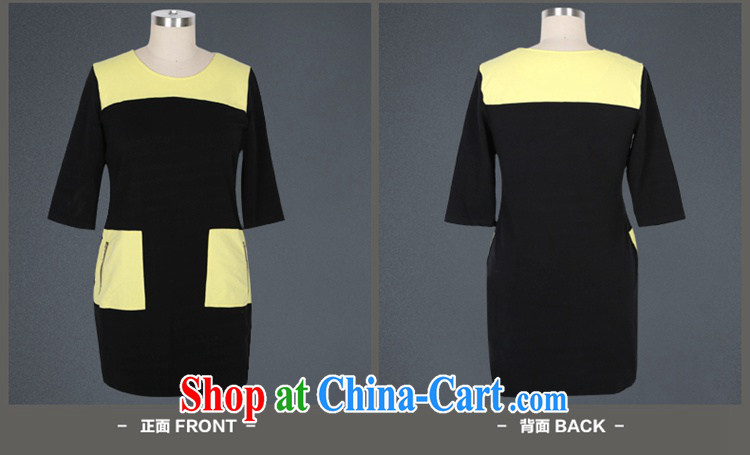 To better 2015 spring knocked color tile 100 solid ground on the Code women's clothing dresses, long-sleeved 200 Jack loose, thick, black skirt yellow knocked 3XL pictures, price, brand platters! Elections are good character, the national distribution, so why buy now enjoy more preferential! Health