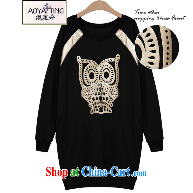 o Ya-ting 2015 spring new owl loose solid shirt and indeed increase, female sweater girl HM 0769 black beauty 100 5 ground XL recommendations 175 - 200 jack, O Ya-ting (aoyating), online shopping