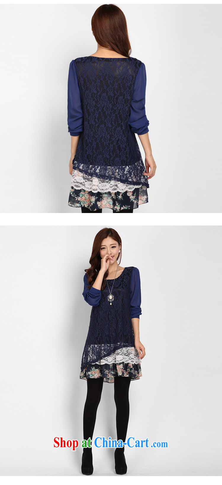 Laurie, flower, the larger female fat sister spring is indeed the greater Korean video thin dresses 3224 deep blue 5 XL pictures, price, brand platters! Elections are good character, the national distribution, so why buy now enjoy more preferential! Health