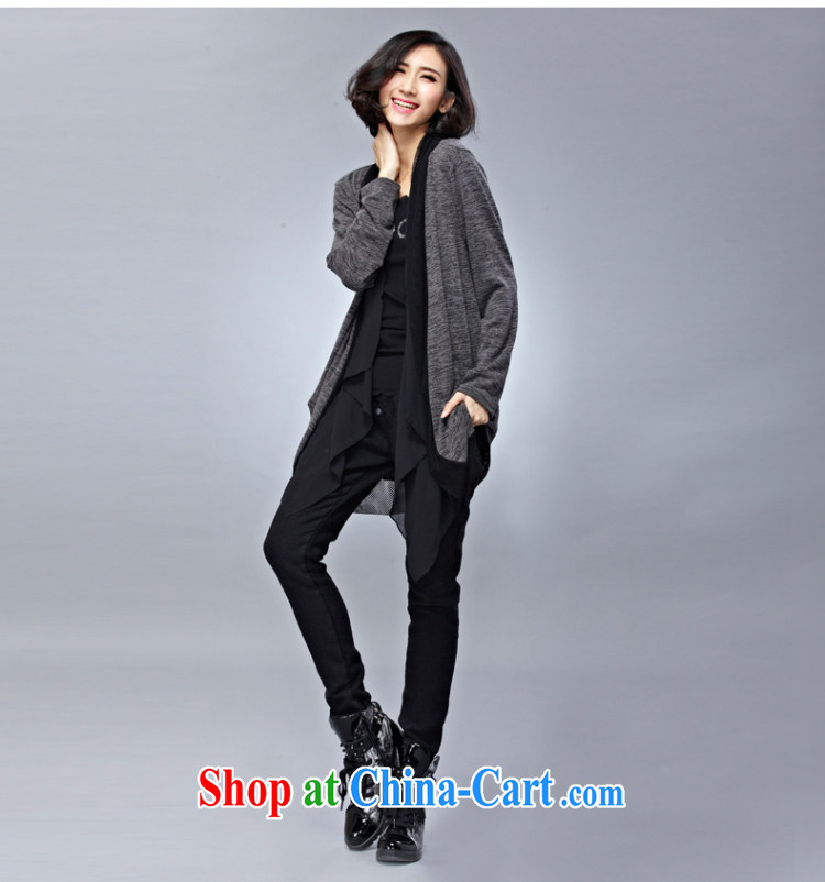 Eternal show the code women's coats 2015 spring new thick sister fat, video thin, long cardigan knit shirts and indeed increase code 200 Jack small jacket gray 2 XL pictures, price, brand platters! Elections are good character, the national distribution, so why buy now enjoy more preferential! Health