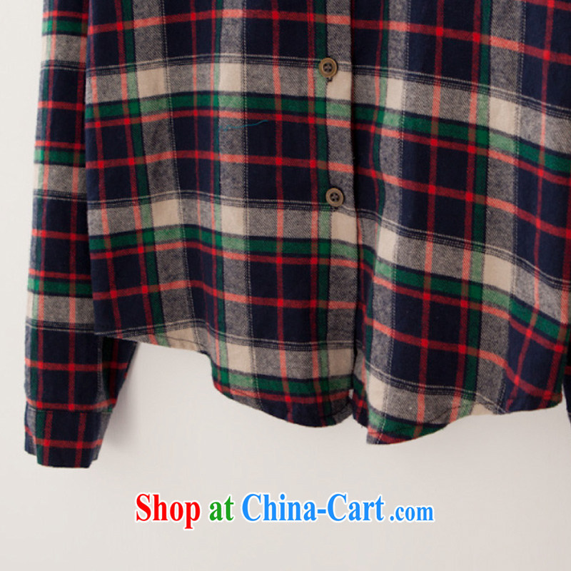 feelnet larger women winter clothes and indeed increased significantly in Europe and thin thick mm T-shirt classic plaid loose Korean version of the greater code shirt 2210 big red code 4 XL, FeelNET, shopping on the Internet