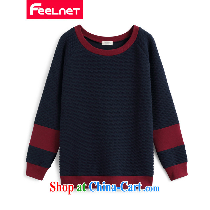 feelnet larger women winter clothes and indeed increased significantly in Europe and thin thick mm long-sleeved T-shirt for 100 Korean warm the code T pension 2225 beige large code 6 XL, FeelNET, shopping on the Internet