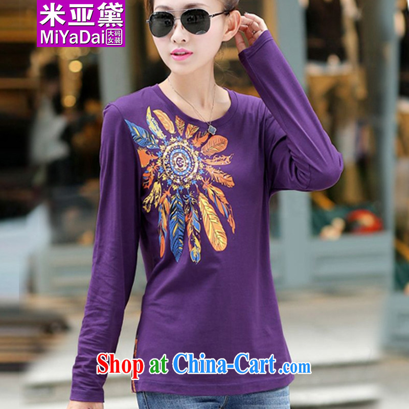 The Diane larger female spring new thick sister long-sleeved T-shirt graphics thin stamp the code Solid shirt and indeed 200 Jack Black L (recommendations 80 - 100 jack), the Doi (MIYaDai), online shopping