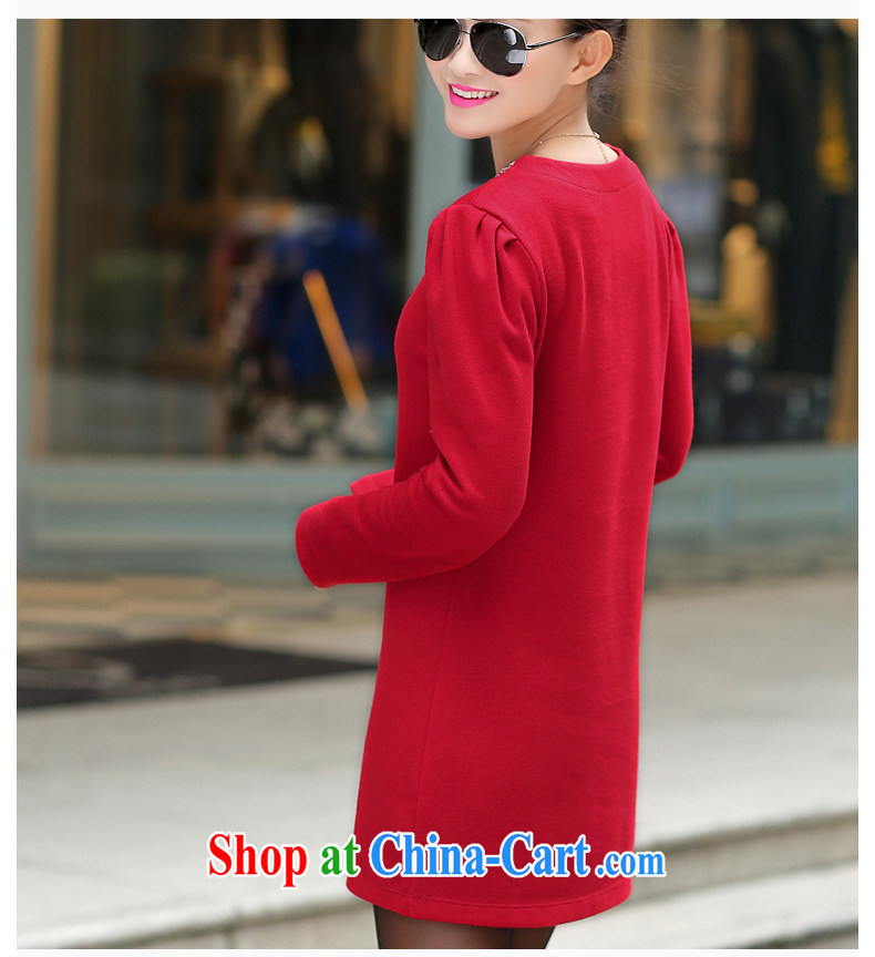 Palau and the United States, Korean version mm thick long-sleeved solid package and dresses parquet drill V collar dresses wine red XL pictures, price, brand platters! Elections are good character, the national distribution, so why buy now enjoy more preferential! Health