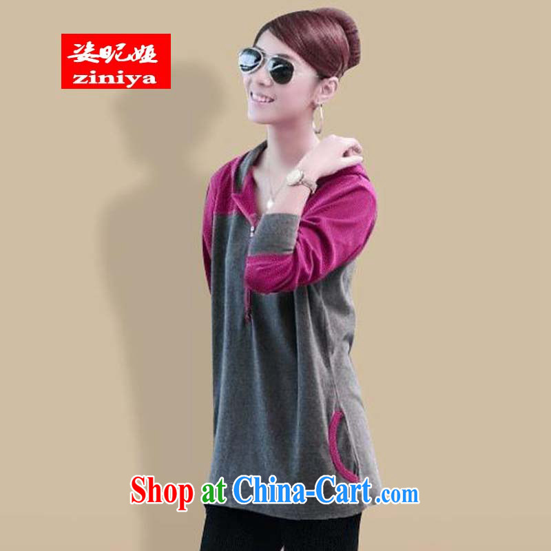 Colorful nickname Julia autumn 2014 the new emphasis on MM and indeed increase, female long-sleeved T-shirt Han version thick sister solid T-shirt T-shirt picture color XXXL, colorful nicknames, and shopping on the Internet