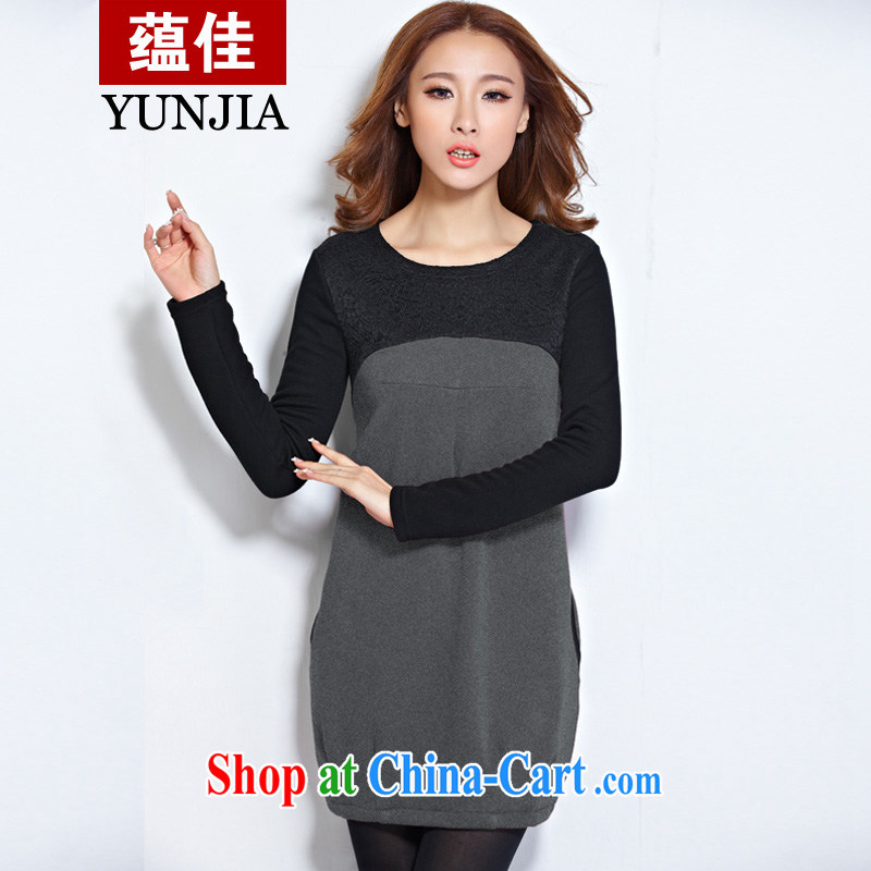 To better 2014 new women with large, female thick mm long-sleeved T-shirt solid T-shirt Girls fall and winter fat, Video thin T pension the lint-free cloth thick wine red XXXXL, better, online shopping