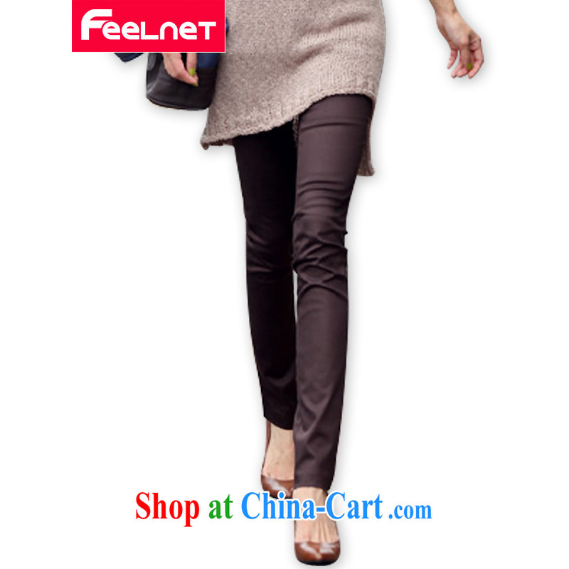 Clearance feelnet Korean video thin the lint-free cloth thick girls with thick mm spring loaded new Harlan pants solid Beauty Salon 555 black 38 yards (2 feet 88, FeelNET, shopping on the Internet