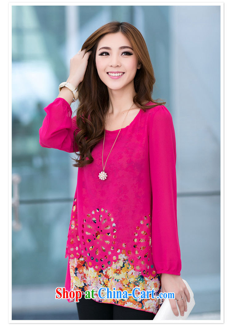 To better 2015 new spring long-sleeved stamp duty leave of two piece floral snow woven shirts T-shirt girls and indeed increase, female, long, loose snow woven shirts red stamp Map Color XXL pictures, price, brand platters! Elections are good character, the national distribution, so why buy now enjoy more preferential! Health