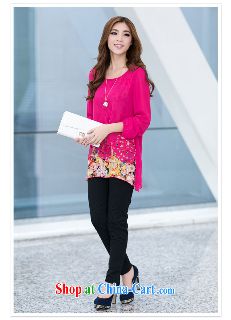 To better 2015 new spring long-sleeved stamp duty leave of two piece floral snow woven shirts T-shirt girls and indeed increase, female, long, loose snow woven shirts red stamp Map Color XXL pictures, price, brand platters! Elections are good character, the national distribution, so why buy now enjoy more preferential! Health