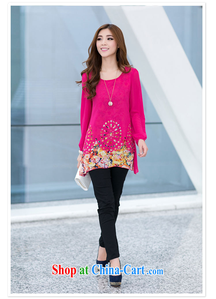 To better 2015 new spring long-sleeved stamp duty leave of two piece floral snow woven shirts T-shirt girls and indeed increase, female, long, loose snow woven shirts red stamp Map Color XXL pictures, price, brand platters! Elections are good character, the national distribution, so why buy now enjoy more preferential! Health