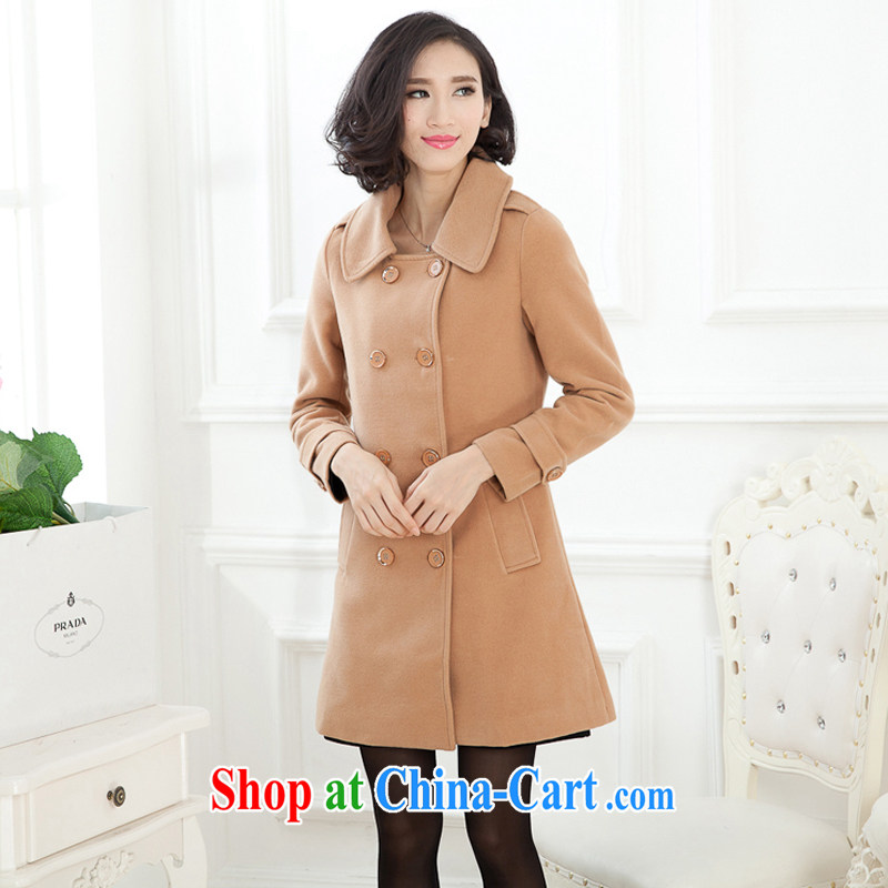 2014 mm thick winter clothing NEW GRAPHICS thin? The coat and indeed the king, female winter clothing gross jacket? mm thick long graphics thin beauty coat khaki-colored XXXXL, BS, shopping on the Internet