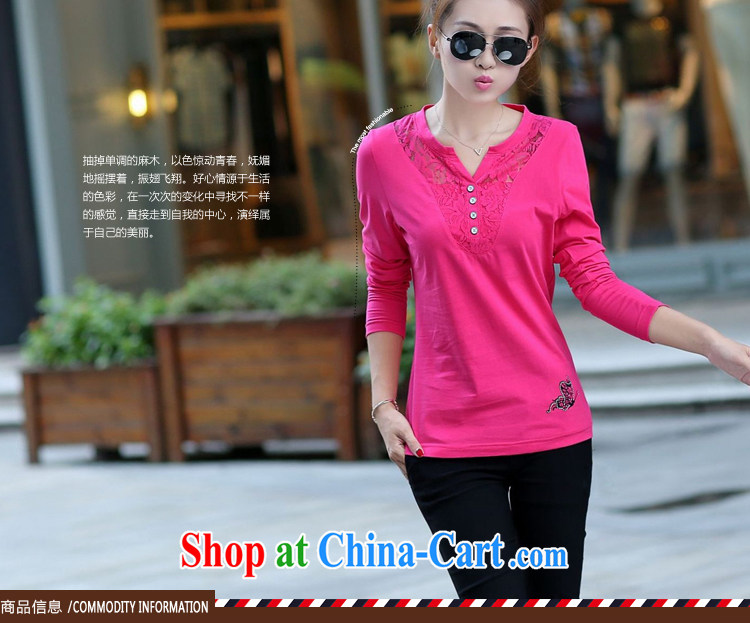 The Estee Lauder maximum code female spring 2015 new thick sister long-sleeved T-shirt graphics thin butterfly hot drill cotton large, solid T-shirt the fat 200 catties of red 3 XL (140 - 160 ) jack pictures, price, brand platters! Elections are good character, the national distribution, so why buy now enjoy more preferential! Health