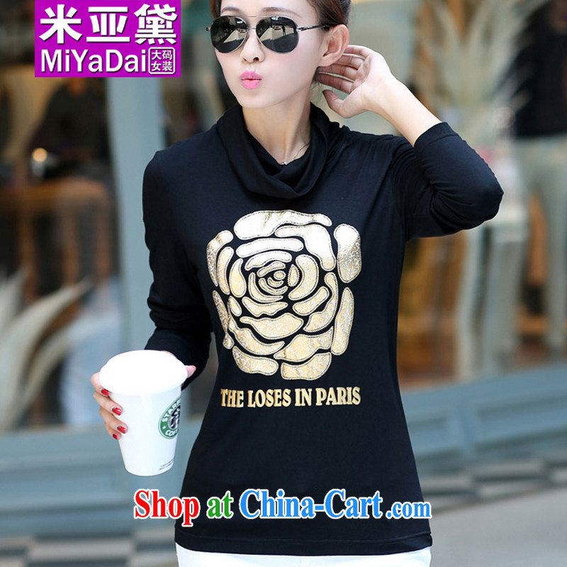 The Diane larger female spring new thick sister long-sleeved T-shirt graphics gaunt for the code Solid T-shirt the fat 200 Jack white 3 XL (140 - 160 ) jack, the Doi (MIYaDai), online shopping