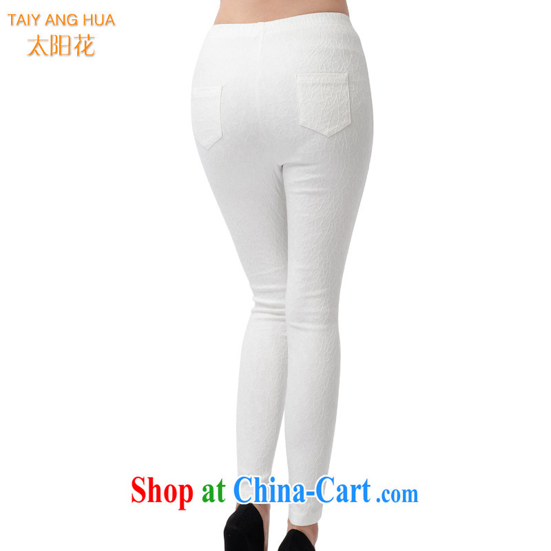 Sun spent 2015 new, larger female solid pants and indeed increase 200 Jack 3 D Stereo stamp high pop-up to take castor pants 6212 white 4XL (waist 98 cm), TAI YANG HUA, shopping on the Internet