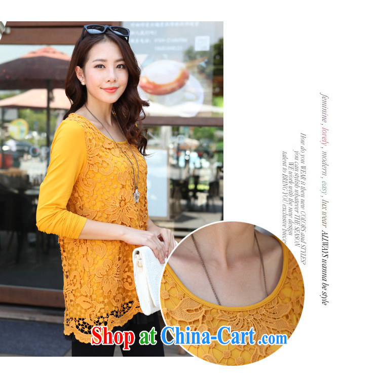Korean relaxed thick sister leave two-piece the lint-free cloth lace solid T-shirt larger graphics Thin women mm thick winter - YY 887,800 Kang yellow large code 4 XL code pictures, price, brand platters! Elections are good character, the national distribution, so why buy now enjoy more preferential! Health