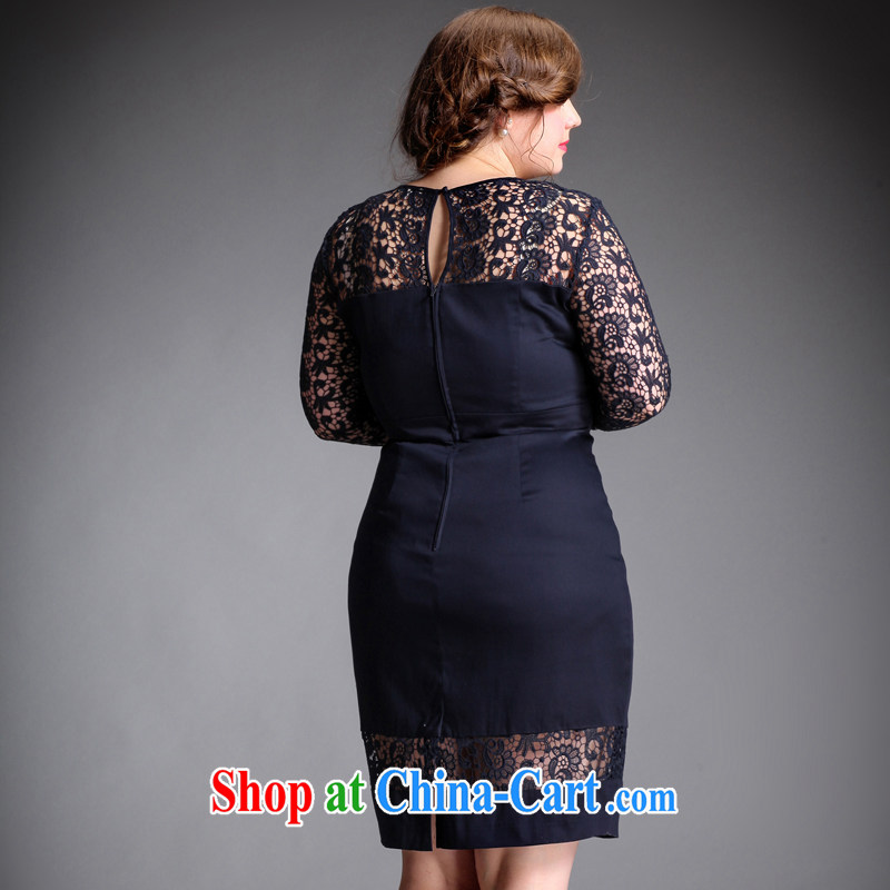 The Tomnrabbit Code women's clothing dresses new European site 2015 spring, Openwork skirt lace stitching long-sleeved further skirt picture color the code XXXL, Tomnrabbit, shopping on the Internet
