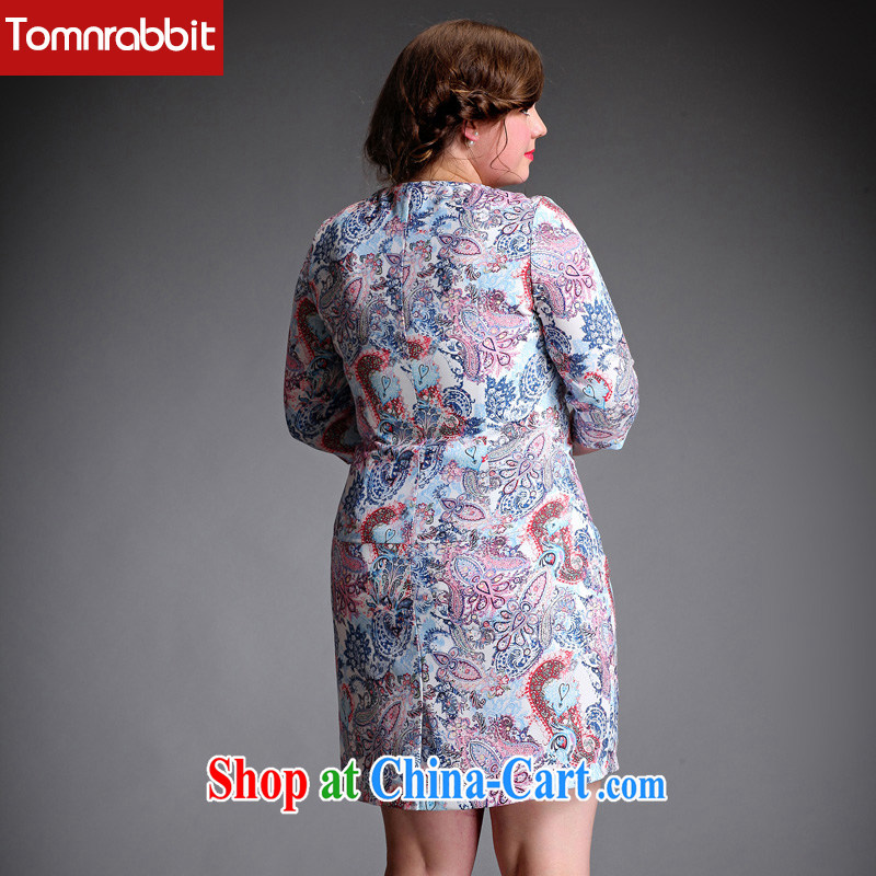 The Tomnrabbit Code women's clothing dresses new spring 2015 the fertilizer and high-end European and American original design style package and further skirt picture color the code XXL, Tomnrabbit, shopping on the Internet
