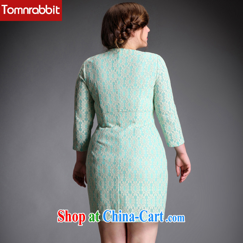 Tomnrabbit larger female dresses new spring 2015, mm thick graphics thin stylish further skirt stylish lace-thick sister skirt picture color the code XXL, Tomnrabbit, shopping on the Internet