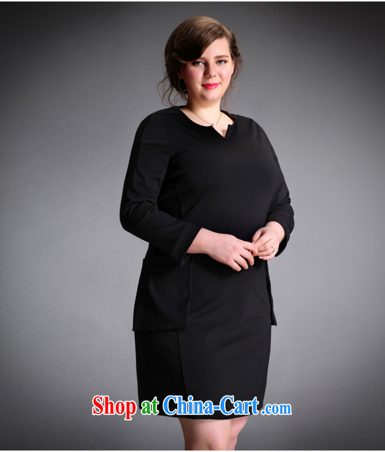 The Tomnrabbit code female dresses new spring 2015, original design Solid Color lace stitching 9 V cuff for thick sister skirt black large code XXXL pictures, price, brand platters! Elections are good character, the national distribution, so why buy now enjoy more preferential! Health