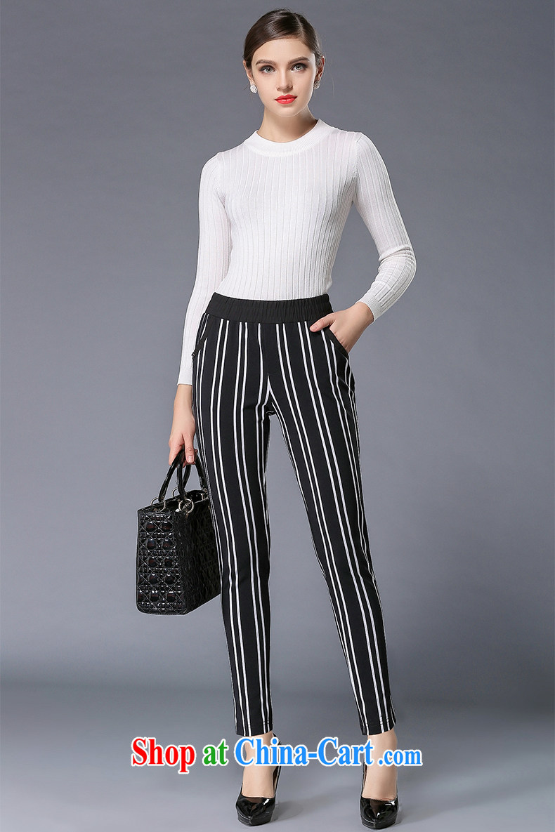 Connie, let the fat XL female 200 Jack 2015 spring new thick mm video thin pants black-and-white striped elastic female long pants Y 3310 black-and-white stripe XXXL pictures, price, brand platters! Elections are good character, the national distribution, so why buy now enjoy more preferential! Health