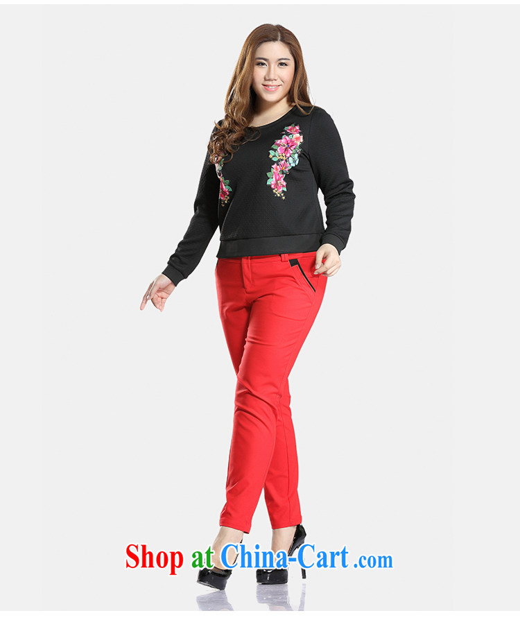 Slim Li-su 2015 spring new, larger female pin Pearl round-collar long-sleeved floral direct and sweater sweater Q 7123 black XL pictures, price, brand platters! Elections are good character, the national distribution, so why buy now enjoy more preferential! Health