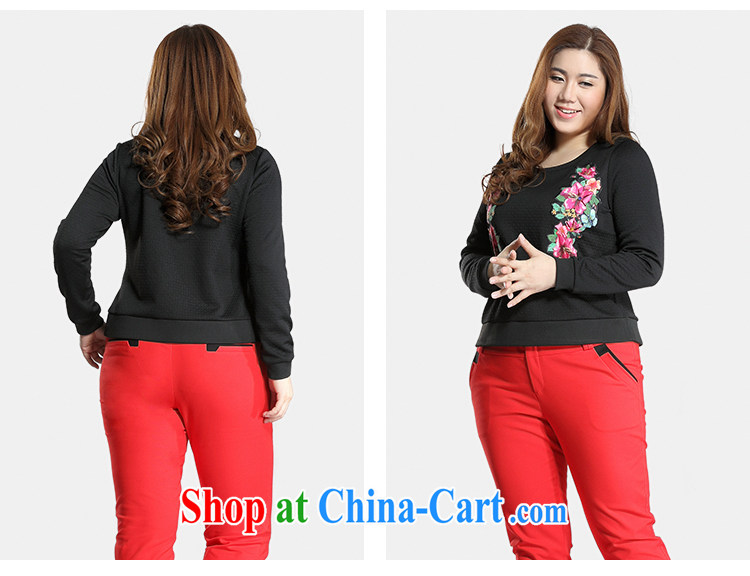Slim Li-su 2015 spring new, larger female pin Pearl round-collar long-sleeved floral direct and sweater sweater Q 7123 black XL pictures, price, brand platters! Elections are good character, the national distribution, so why buy now enjoy more preferential! Health