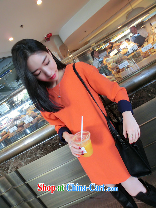 Surplus snow, 2015 Korean version of the new, pregnant women dress loose the code Solid Color long-sleeved wool skirt is thick MM dresses #016 orange XXL pictures, price, brand platters! Elections are good character, the national distribution, so why buy now enjoy more preferential! Health