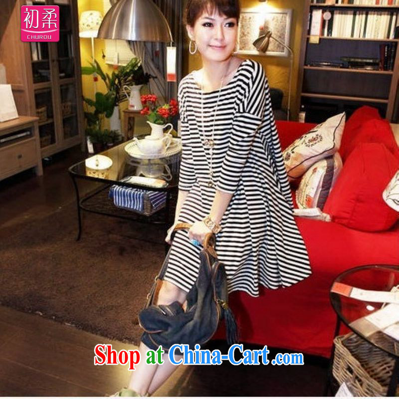 Flexible early spring and autumn 2015, indeed the XL T-shirt large, female 200 Jack mm thick streaks dress black are code, the first Sophie (CHUROU), shopping on the Internet