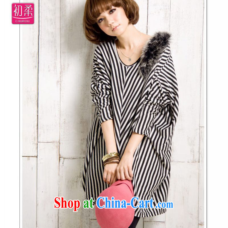 Flexible early spring and autumn 2015, mm thick ultra-large, female Korean long-sleeved Dress Shirt T the fat increase graphics thin T-shirt 200 jack is wearing a black, code, the first Sophie (CHUROU), online shopping