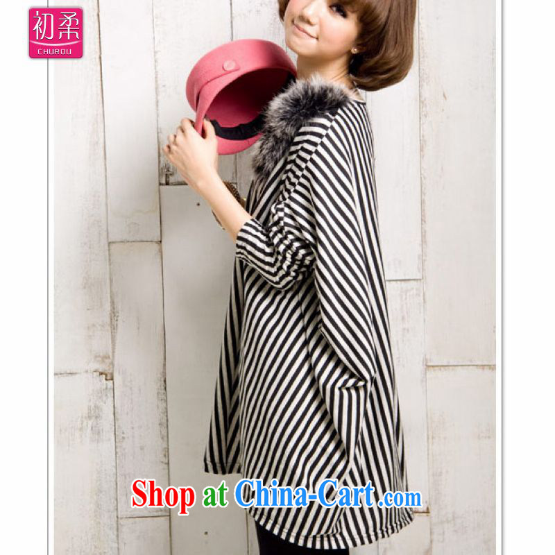 Flexible early spring and autumn 2015, mm thick ultra-large, female Korean long-sleeved Dress Shirt T the fat increase graphics thin T-shirt 200 jack is wearing a black, code, the first Sophie (CHUROU), online shopping