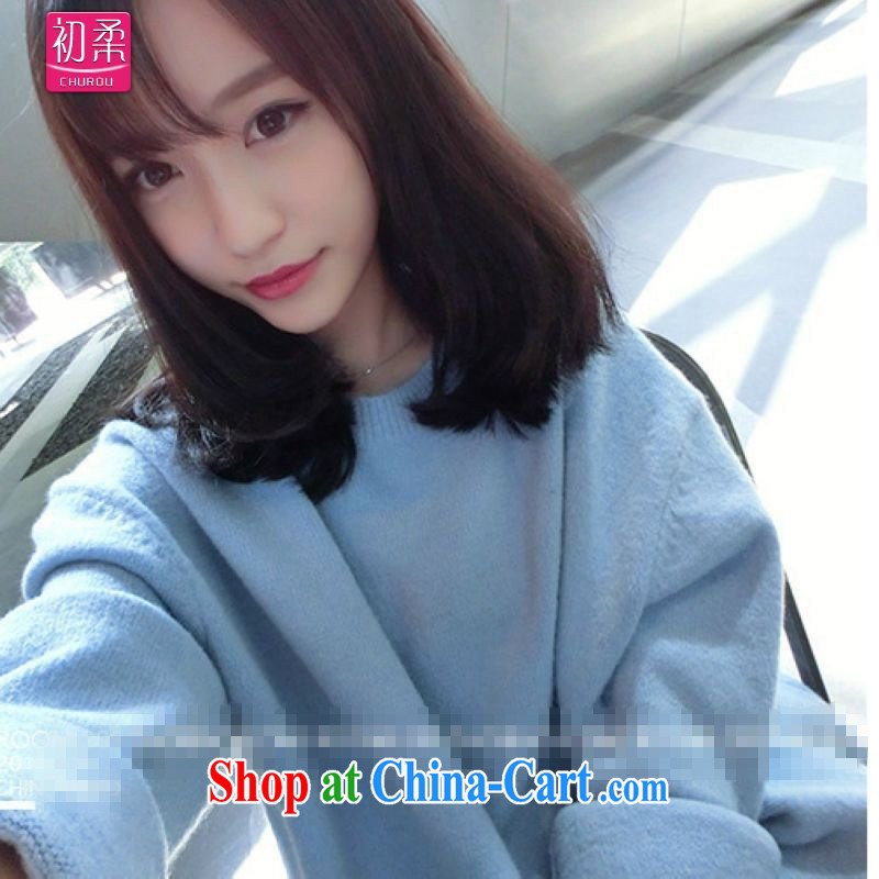 Flexible early 2015, spring and autumn mm thick Korean female loose long-sleeved woolen pullover large, knitted T-shirt T-shirt 200 jack can be seen wearing a pair of blue, code, Sophie (CHUROU), online shopping