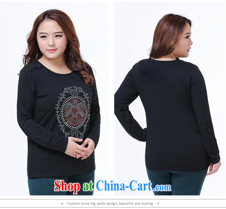 Rvel 2015 spring new staple-ju thick MM XL and indeed graphics thin black blouses solid long-sleeved shirt T female P 104 black 4XL (recommended 170 to 190 jack) pictures, price, brand platters! Elections are good character, the national distribution, so why buy now enjoy more preferential! Health