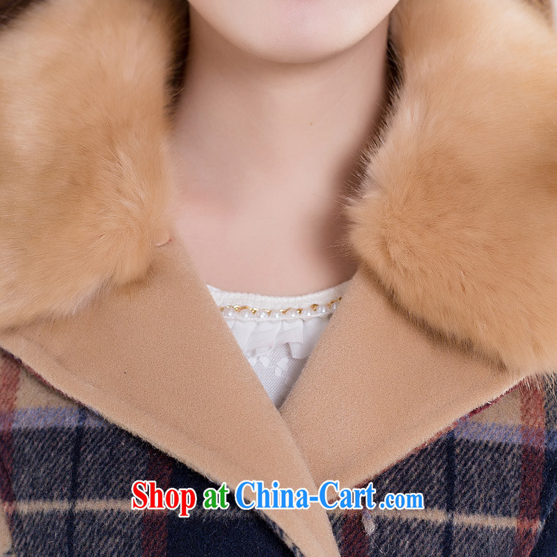 2014 fall and winter with the Code female Korean version is indeed the XL cashmere overcoat thick MM Sau San video thin thick sister so gross coat jacket thick red the cotton M to benefit friends (HYX), online shopping