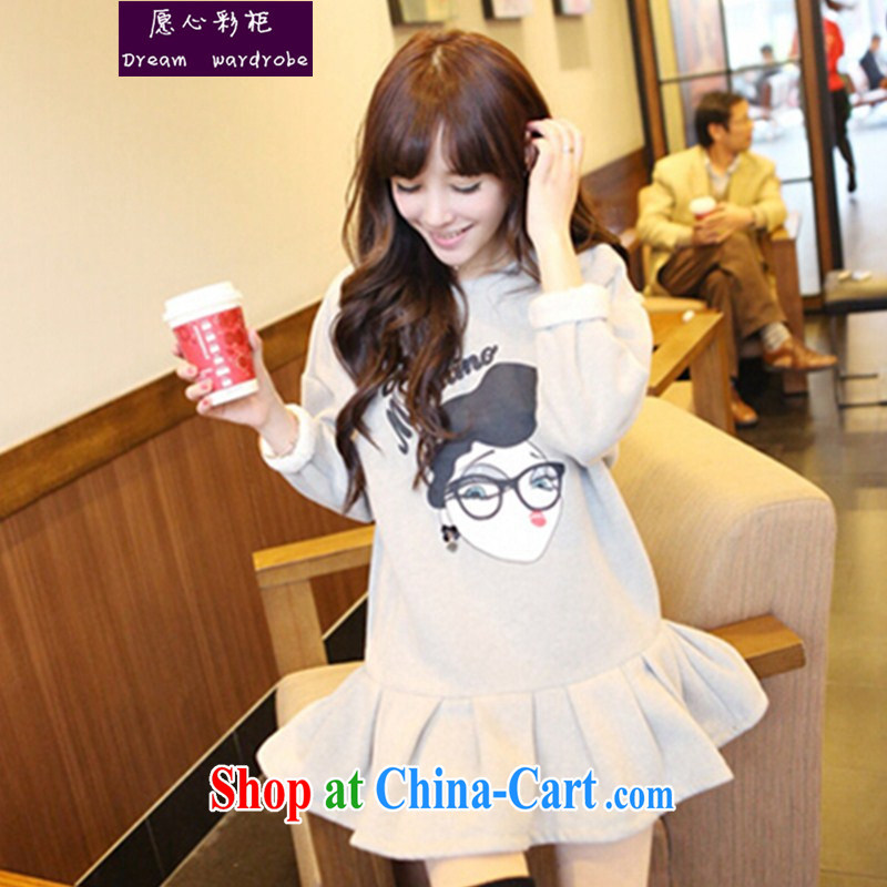 would like to heart Color cabinet 2015 spring, the Code women's clothing, clothing and dress thick mm loose not lint-free pregnant women dresses, clothing and pregnant women dress ll gray are code