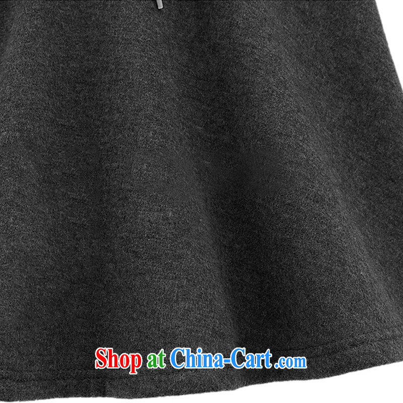 Solabe/2015 mm thick winter new, modern Europe and the Code loose video thin beaver plush sweater + short skirt two piece girls 7620 dark gray M, Addis Ababa (solabe), online shopping