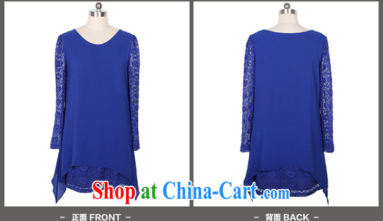 Mephidross economy honey, and indeed increase, women 2015 spring new Korean lace stitching graphics thin long-sleeved dresses 2832 large blue code 5 XL pictures, price, brand platters! Elections are good character, the national distribution, so why buy now enjoy more preferential! Health