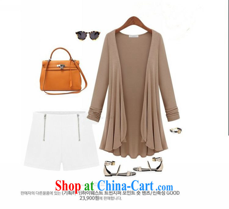 Flexible early spring and autumn 2015 in Europe and America, and indeed increase, female fat MM solid color Large, loose large Korean long-sleeved cardigan 200 jack is wearing a white xxxxxL pictures, price, brand platters! Elections are good character, the national distribution, so why buy now enjoy more preferential! Health